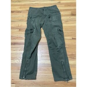 U.S. Union Army Men's Pants Cargo Airforce Airborne Military Ankle Zip 32 Green